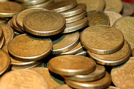 Mexican Pesos in a pile
